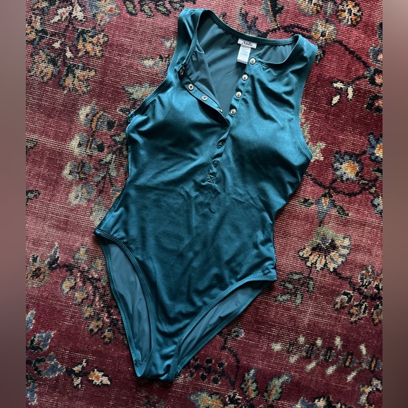 Andie The Malibu Swimsuit DISCONTINUED Aegean Teal Green One Piece Small - Picture 2 of 5
